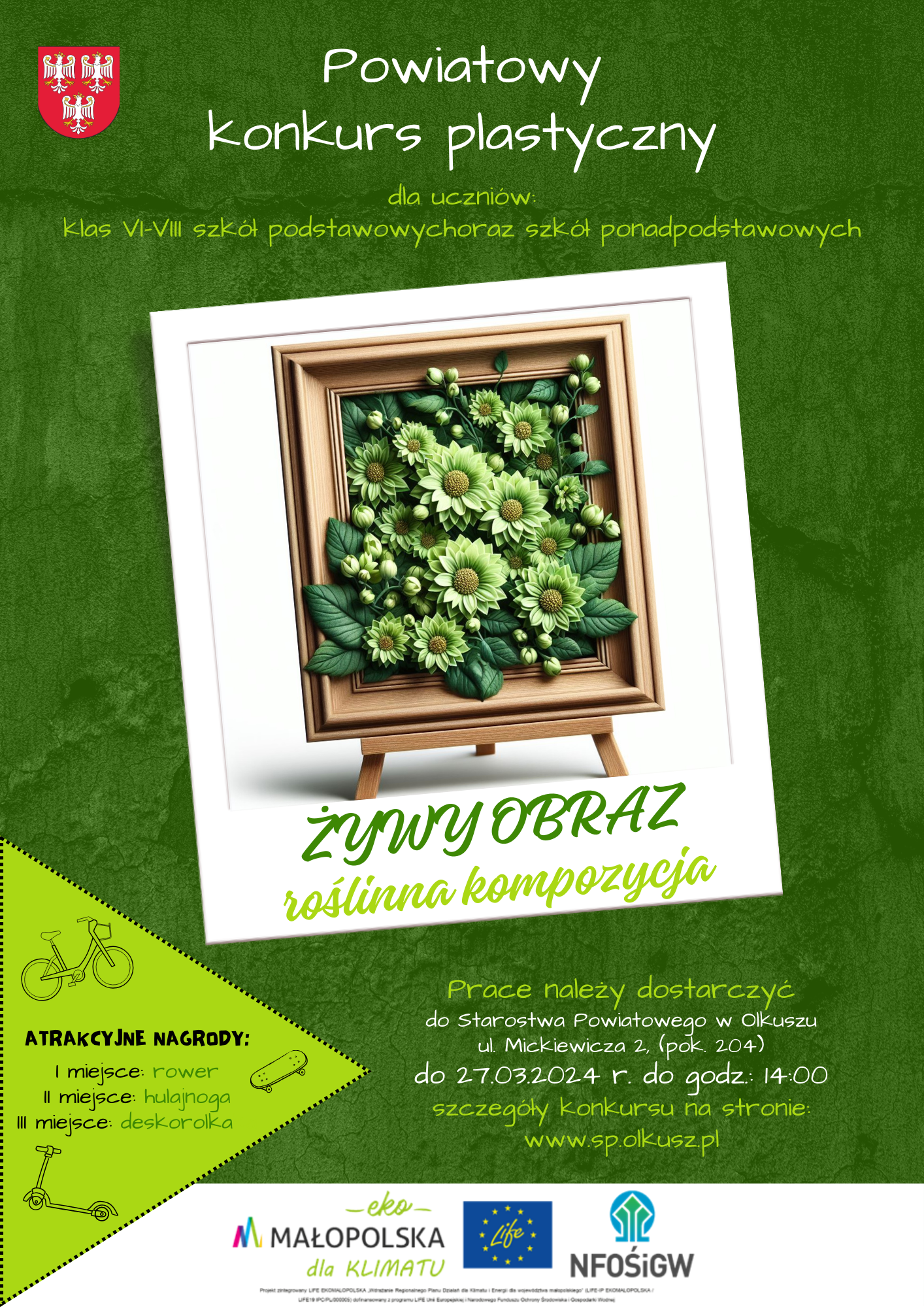 Plakat konkursu: ŻYWY OBRAZ – roślinna kompozycja